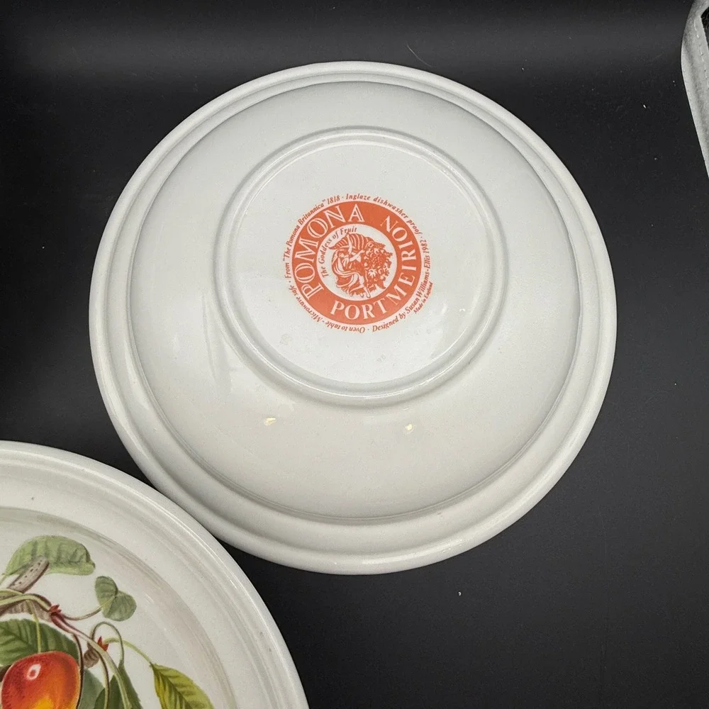 Vintage Portmeirion Pomona Fruit Pasta Bowls Set of 3  9